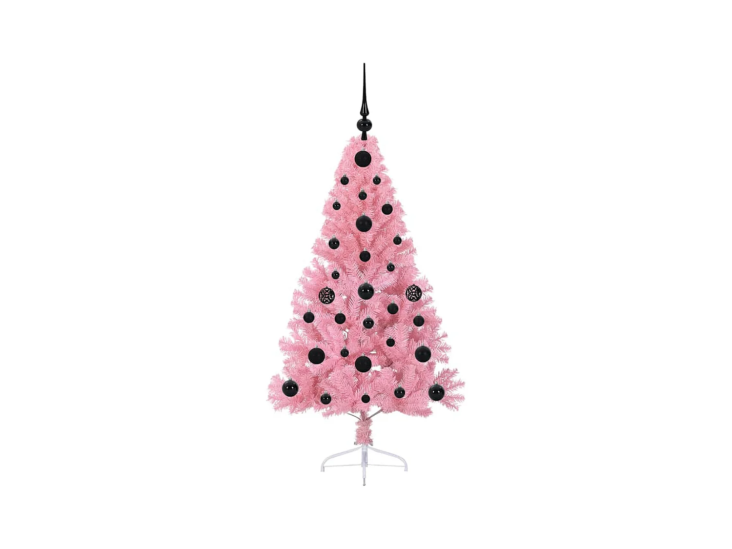 Árvore de Natal Artificial Pré-iluminada Rosa 120 cm PVC