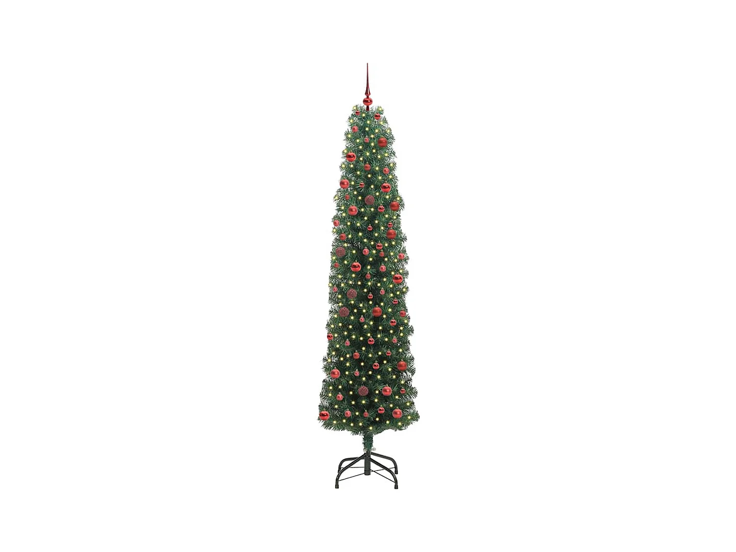 Árbol de Navidad artificial Verde 210 cm PVC, Acero y Plástico
