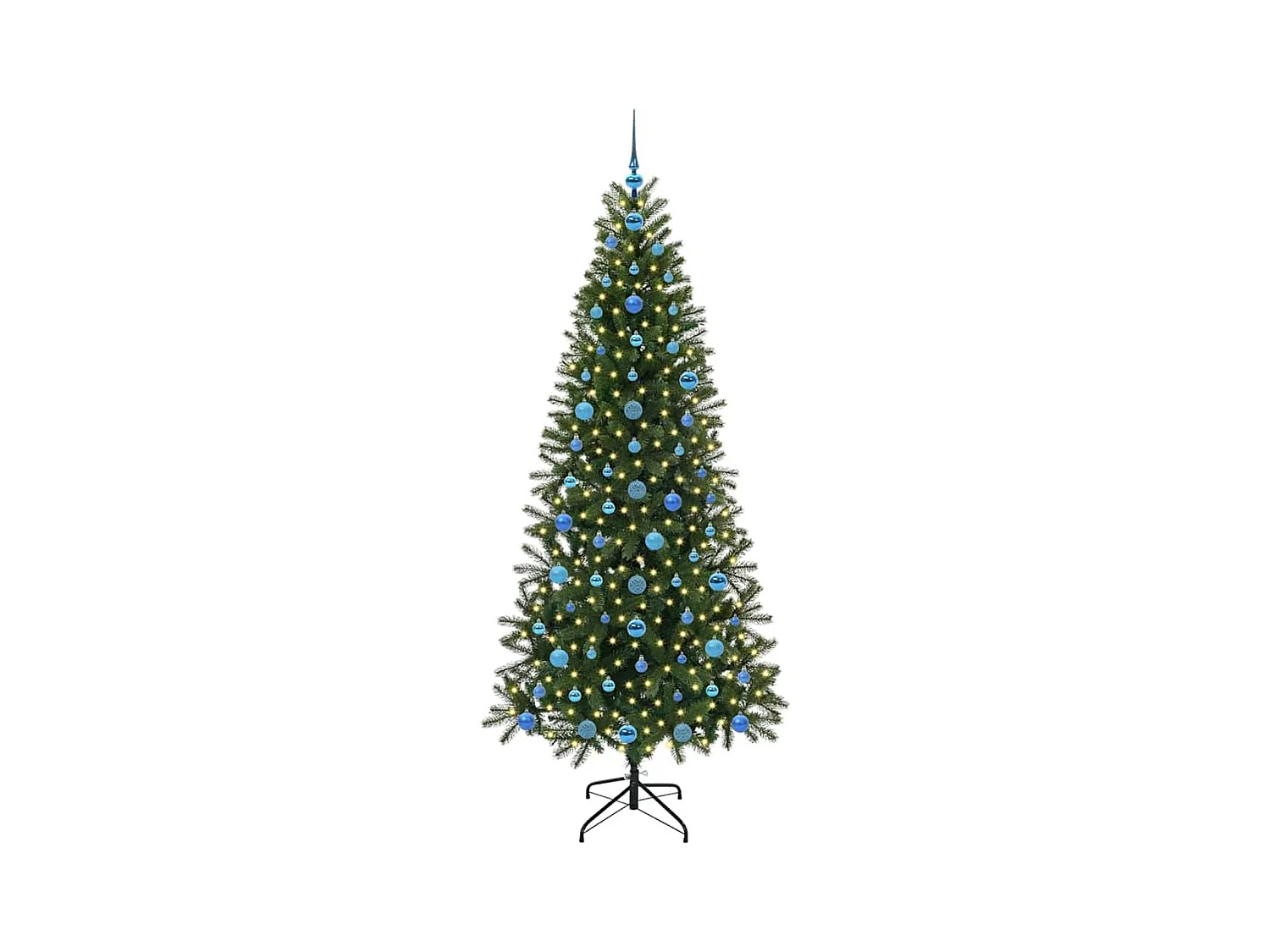 Sapin de Noël artificiel avec 300 LED Vert 210 cm PE et PVC