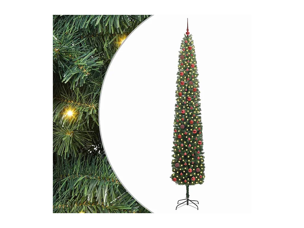 Árbol de Navidad artificial Verde 270 cm PVC, Acero y Plástico