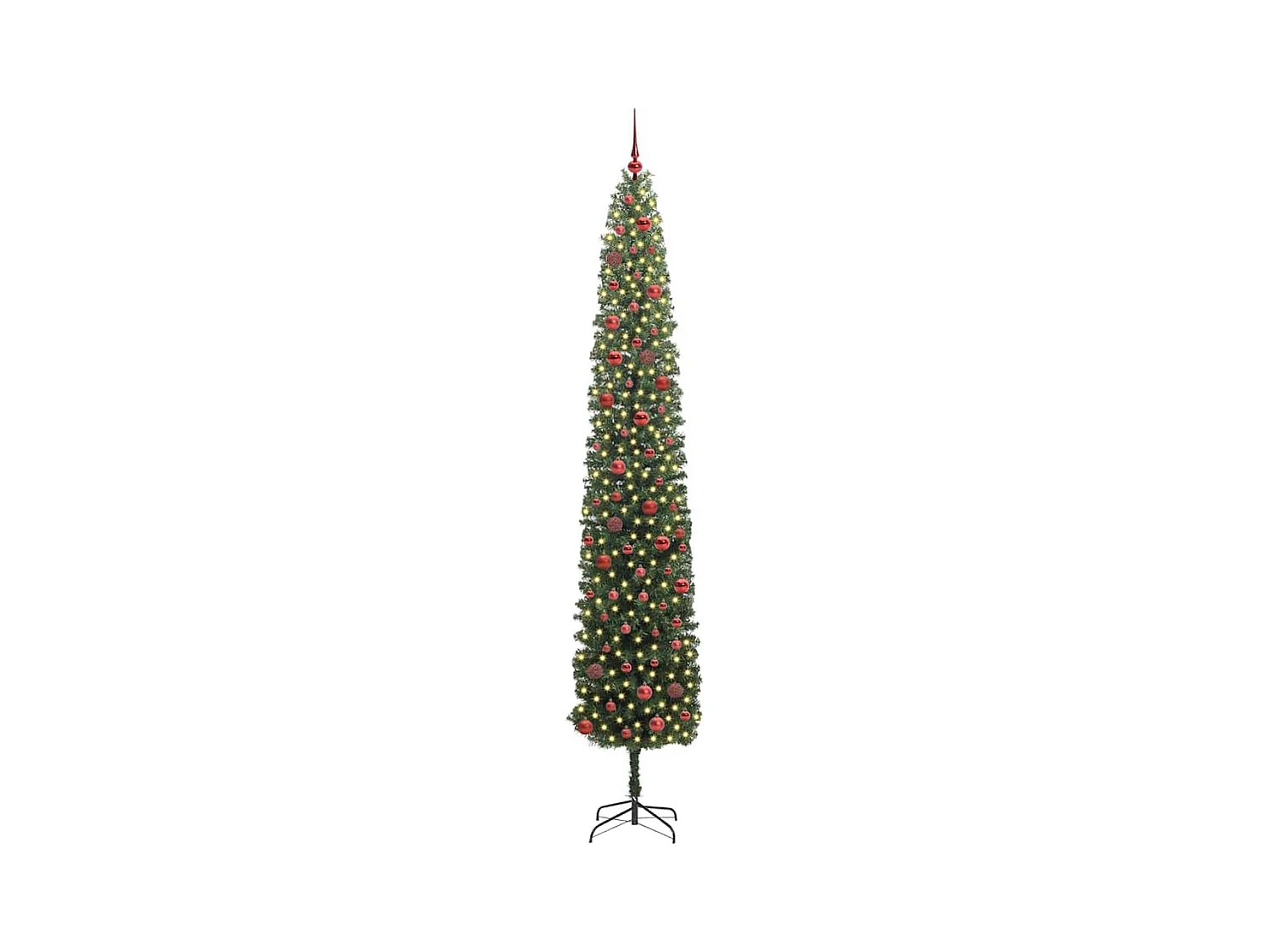 Árbol de Navidad artificial Verde 270 cm PVC, Acero y Plástico