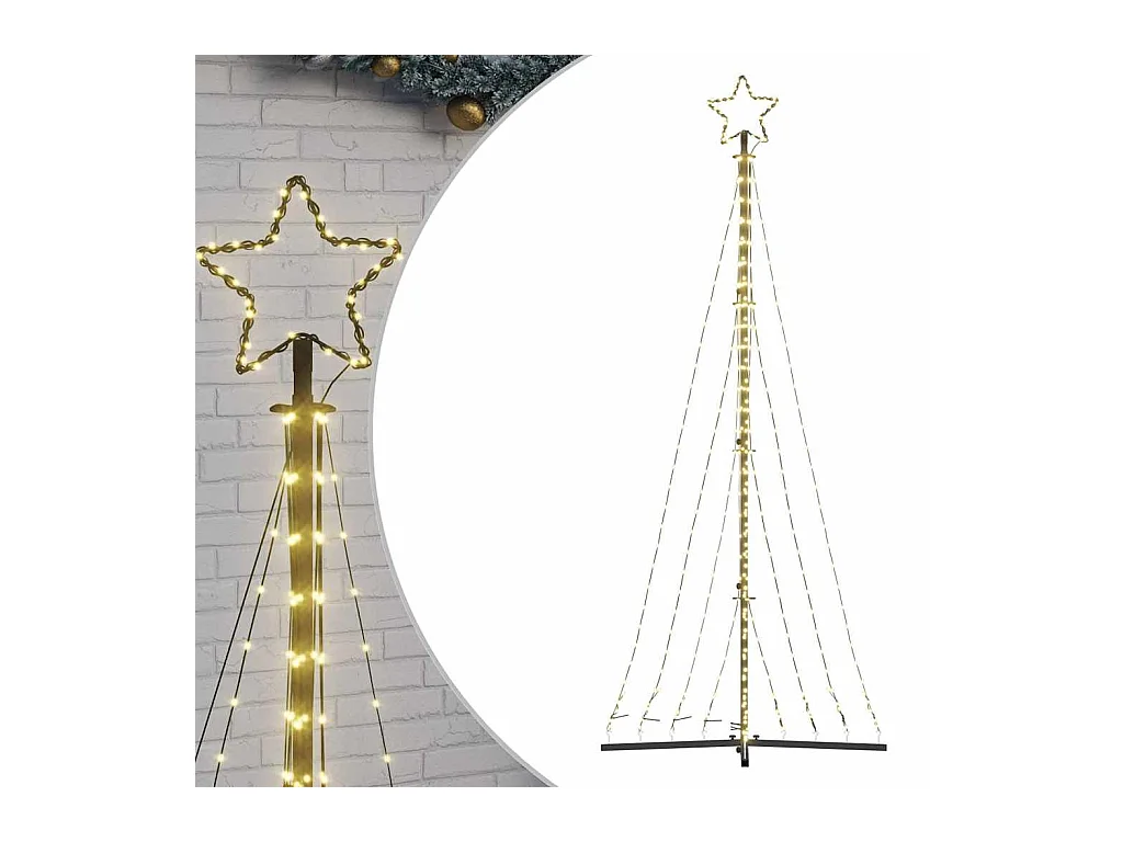 Sapin de Noël à LED 447 LED blanc chaud 249 cm