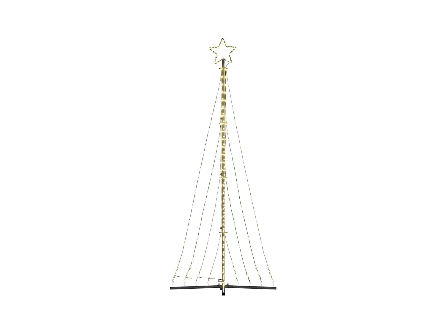 Sapin de Noël à LED 447 LED blanc chaud 249 cm