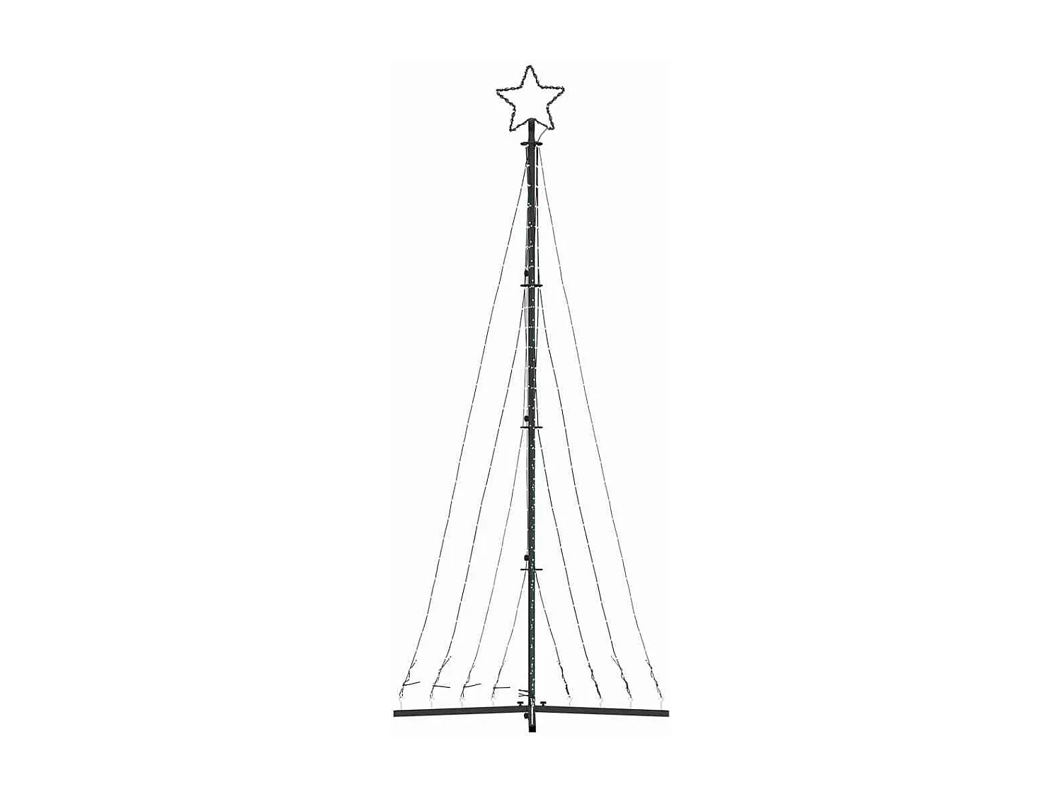 Sapin de Noël à LED 447 LED blanc chaud 249 cm