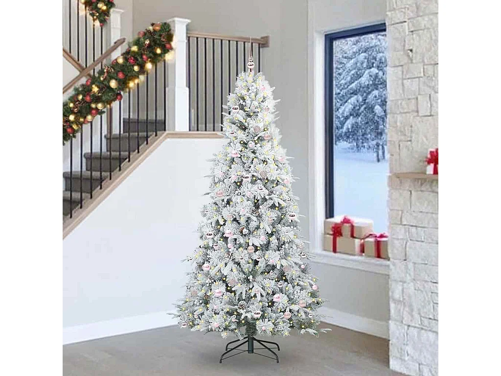 Árvore de Natal Articulada Artificial Verde 240 cm PE e PVC