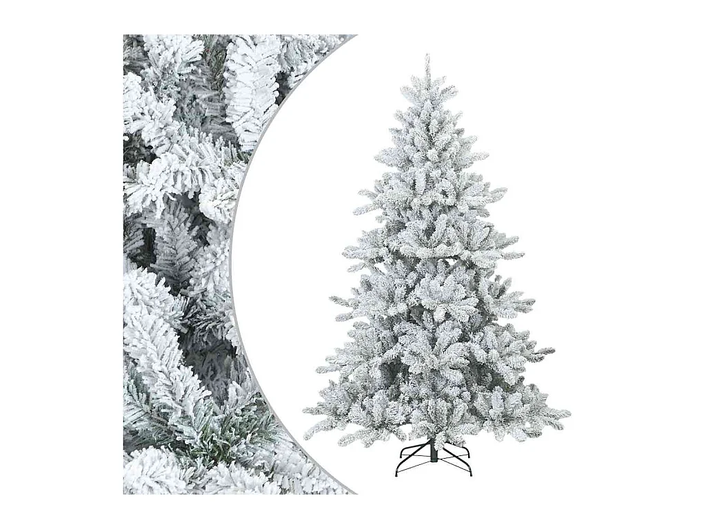 Arbre de Noël Artificiel Moderne à Charnières Flocké avec Neige