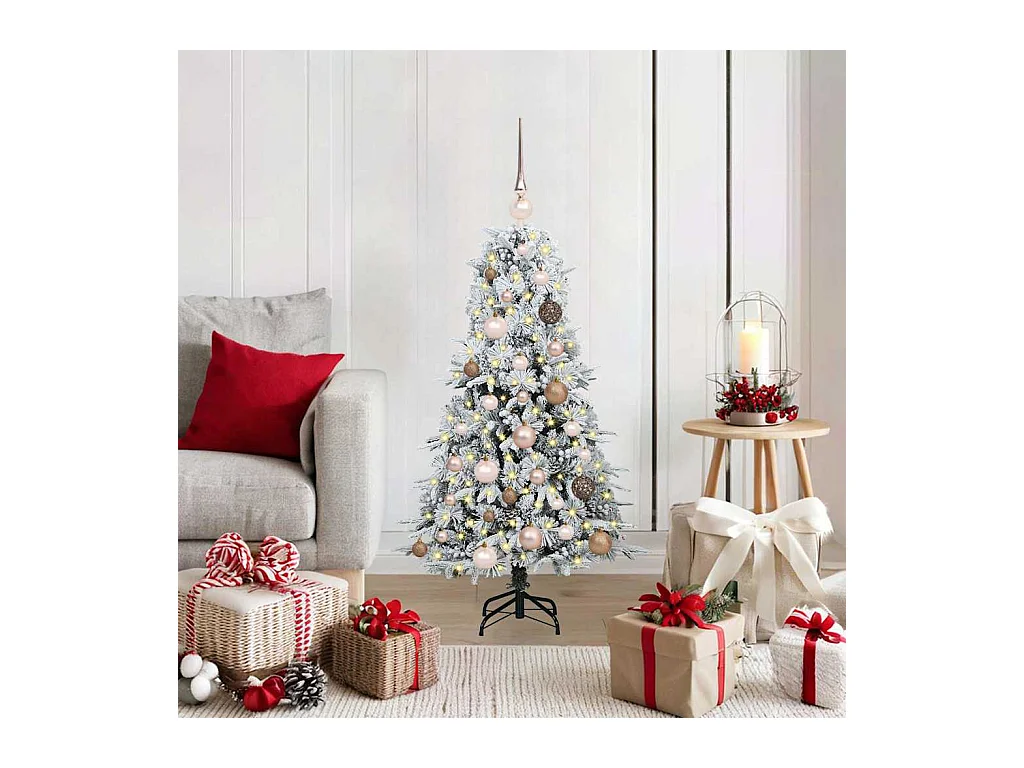 Kunstmatige Hinged Kerstboom met 150 LED Groen 120 cm PE en PVC