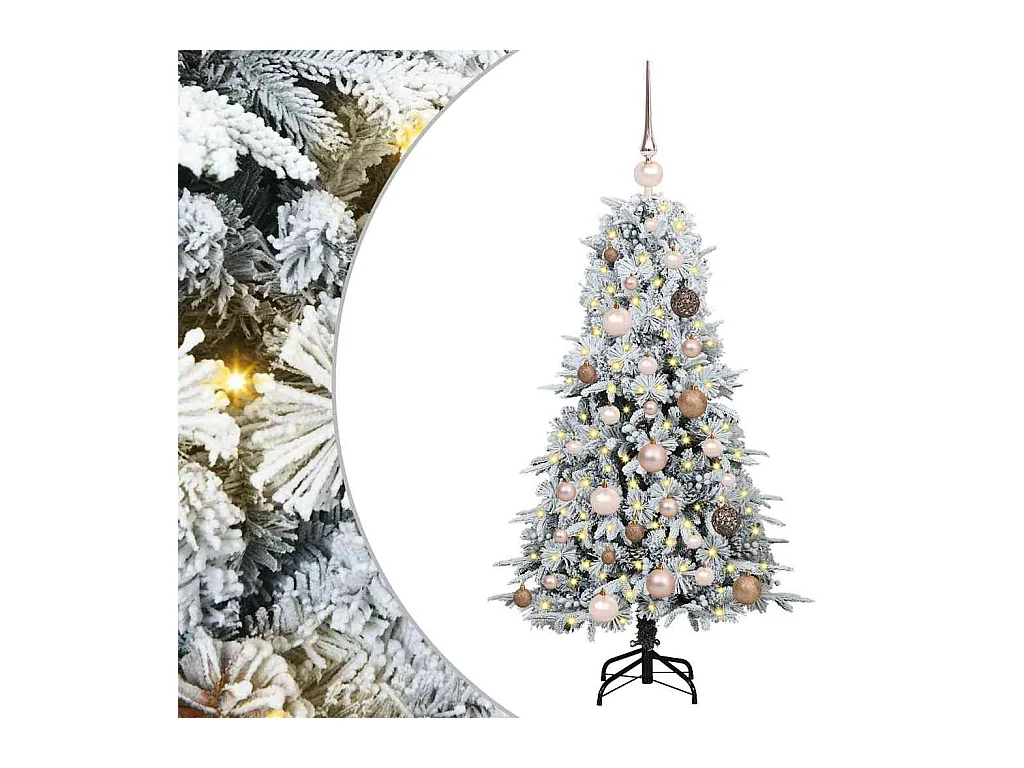 Kunstmatige Hinged Kerstboom met 150 LED Groen 120 cm PE en PVC