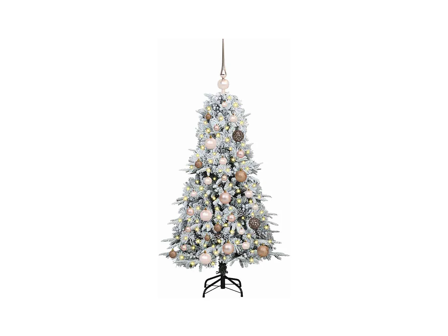 Kunstmatige Hinged Kerstboom met 150 LED Groen 120 cm PE en PVC