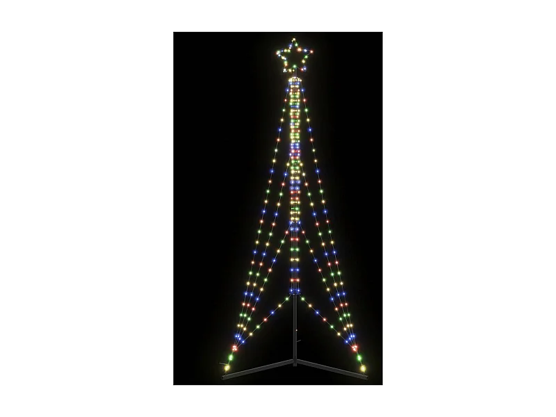 LED Árvore de Natal 483 LEDs Coloridos 240 cm