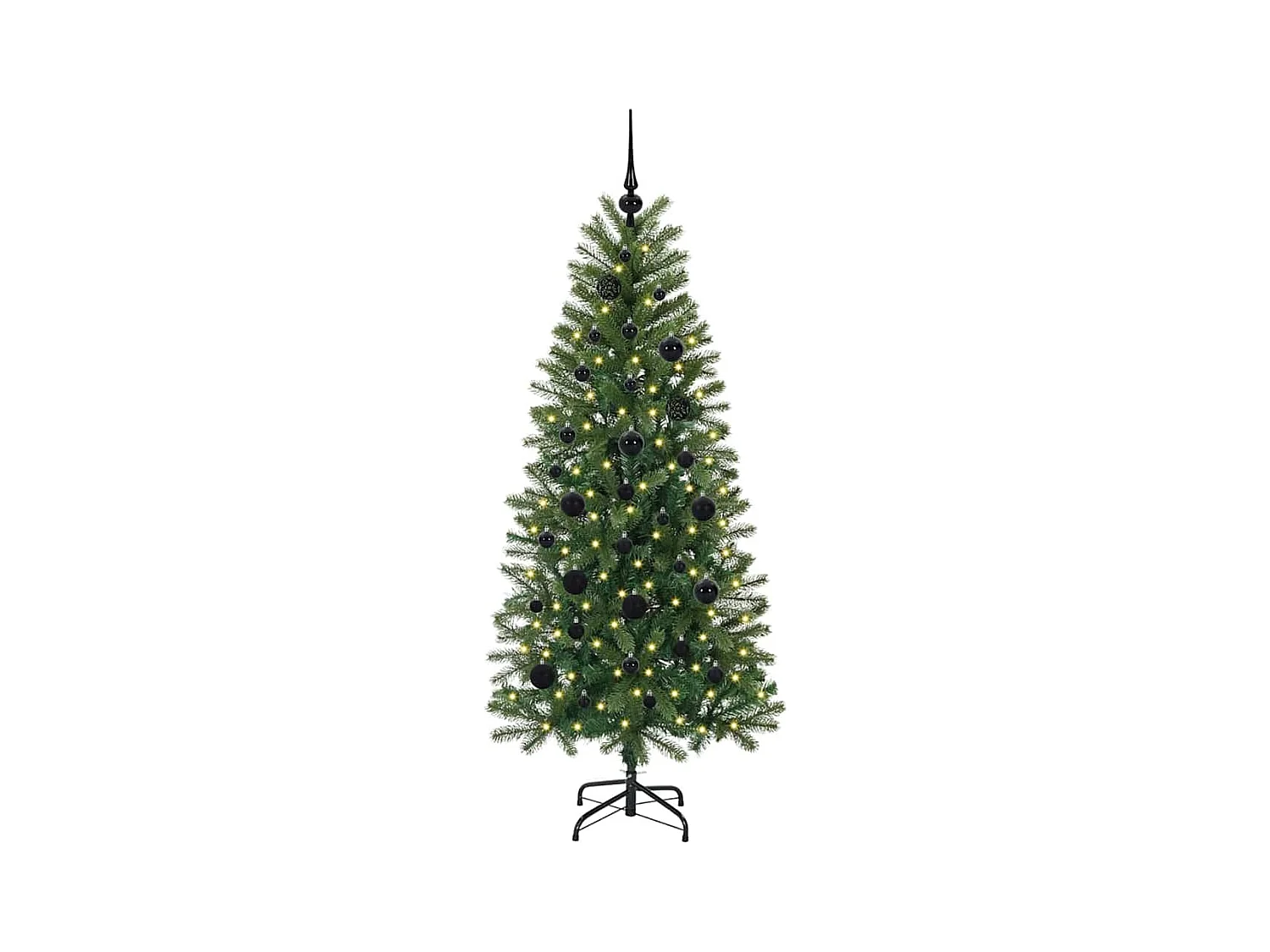 Sapin de Noël artificiel avec 150 LED Vert 150 cm PE et PVC