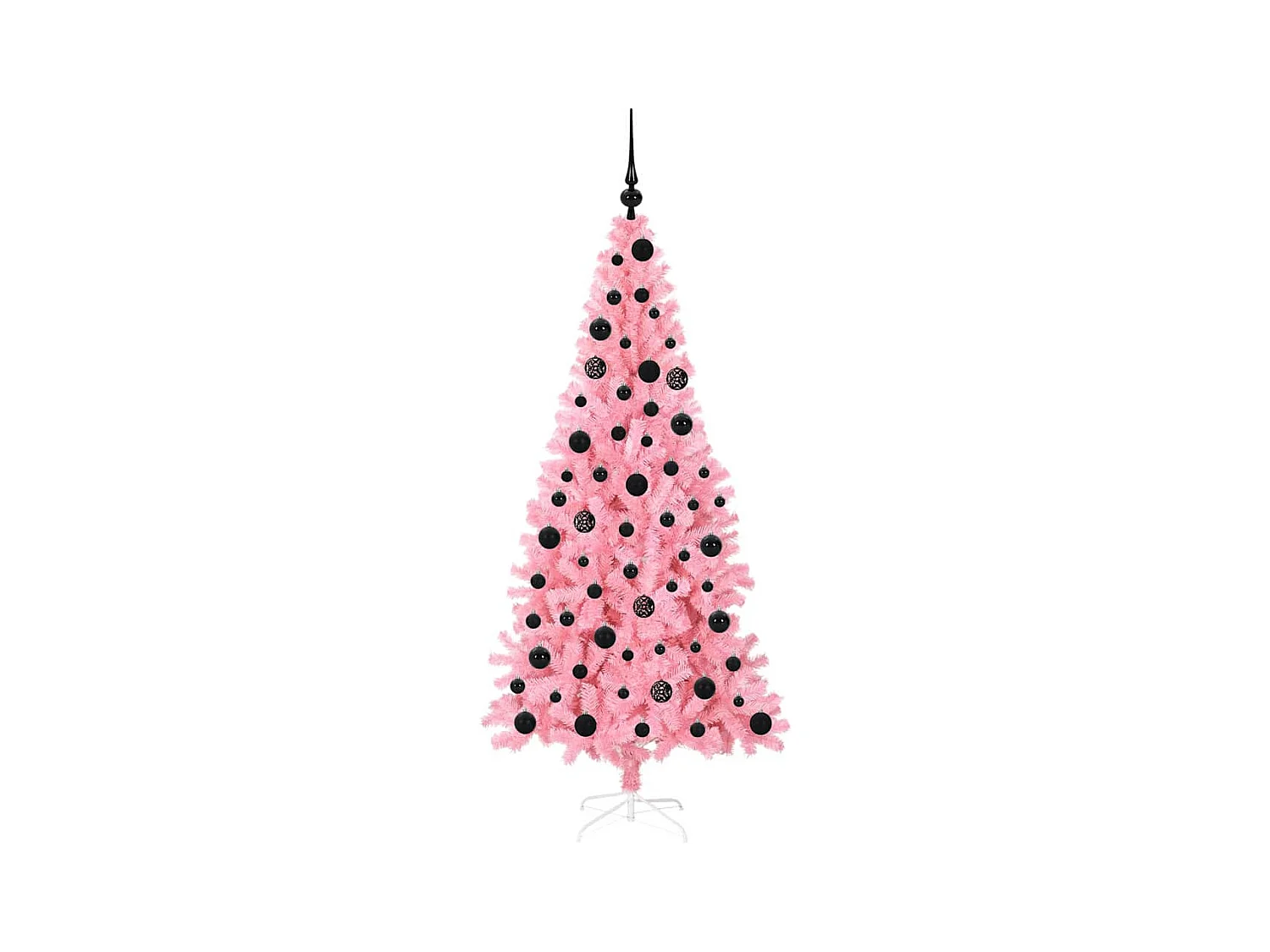 Sapin de Noël avec 300 LED avec support Rose 180 cm PVC