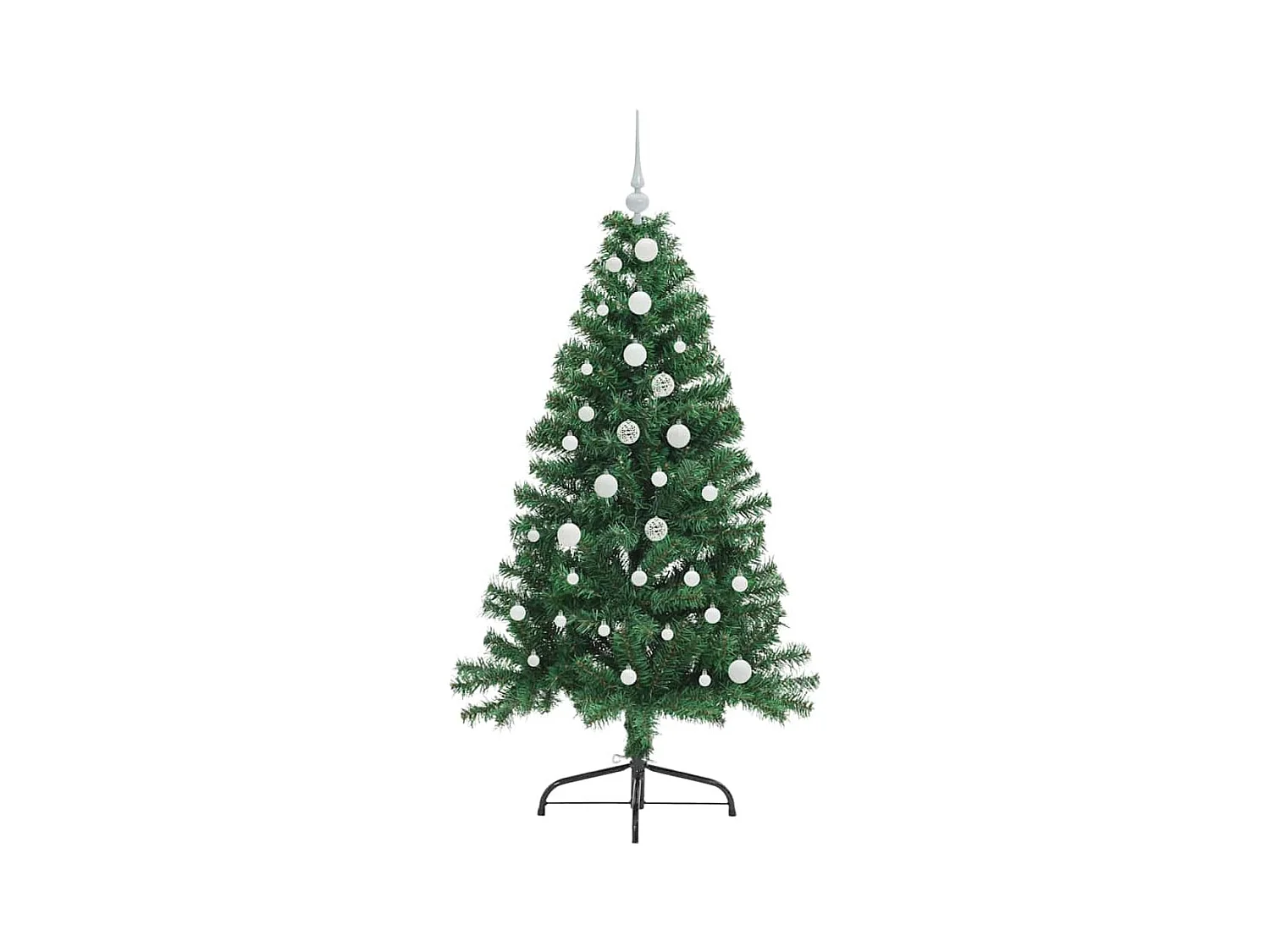 Sapin de Noël artificiel pré-éclairé Vert 150 cm PVC