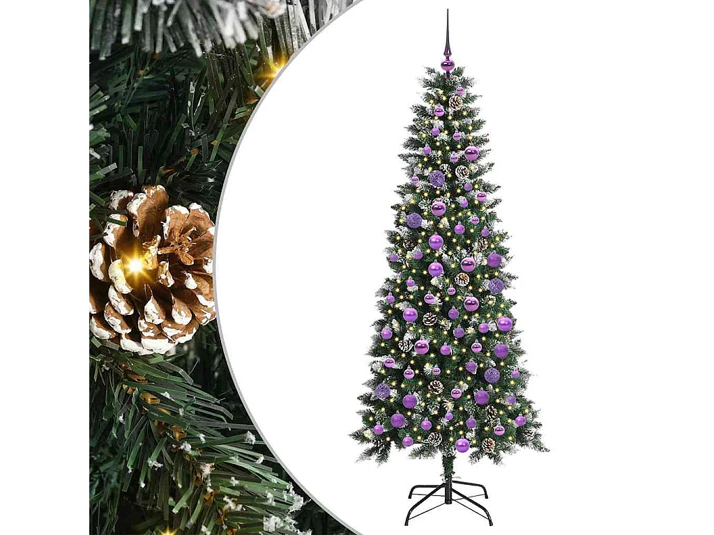 Árvore de Natal Artificial com 300 LEDs Verde 76 x 76 x 180 cm