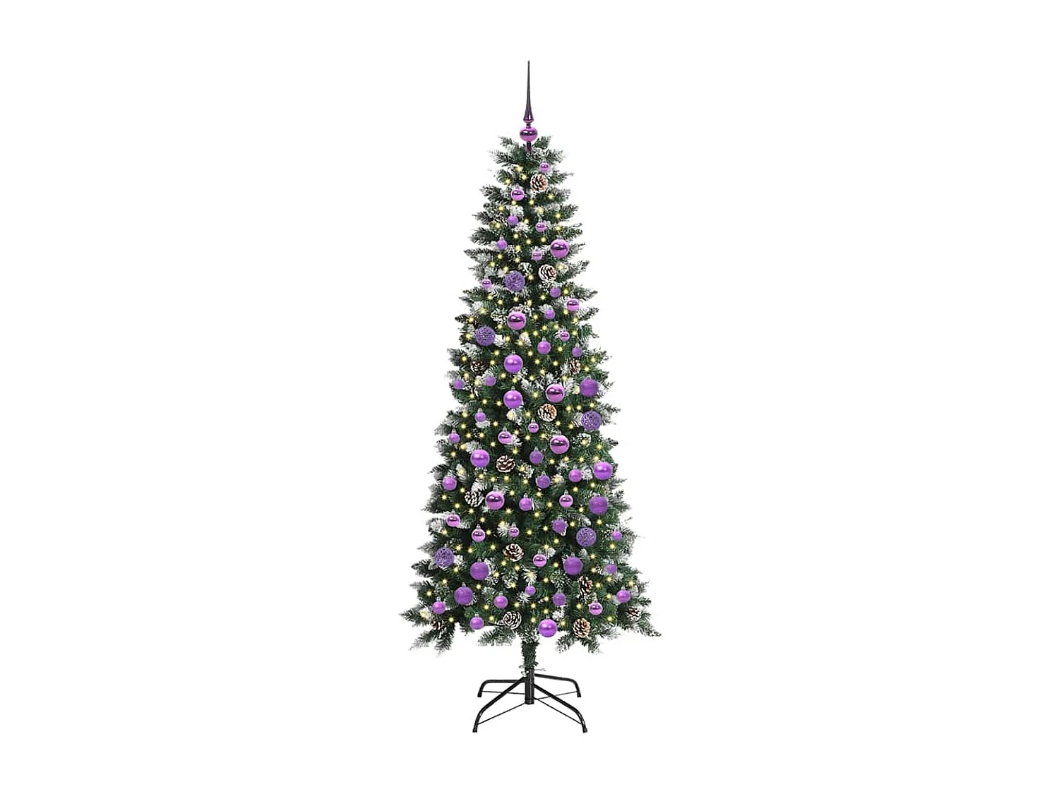 Árvore de Natal Artificial com 300 LEDs Verde 76 x 76 x 180 cm