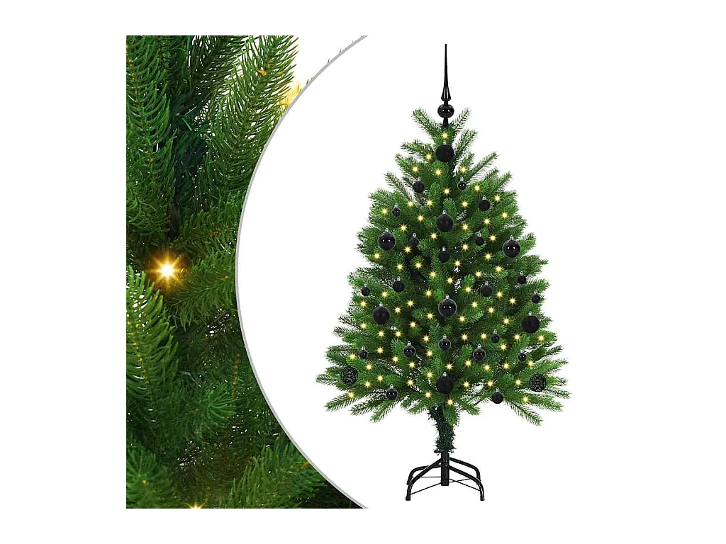 Sapin de Noël avec 150 LED avec support Vert 120 cm PE