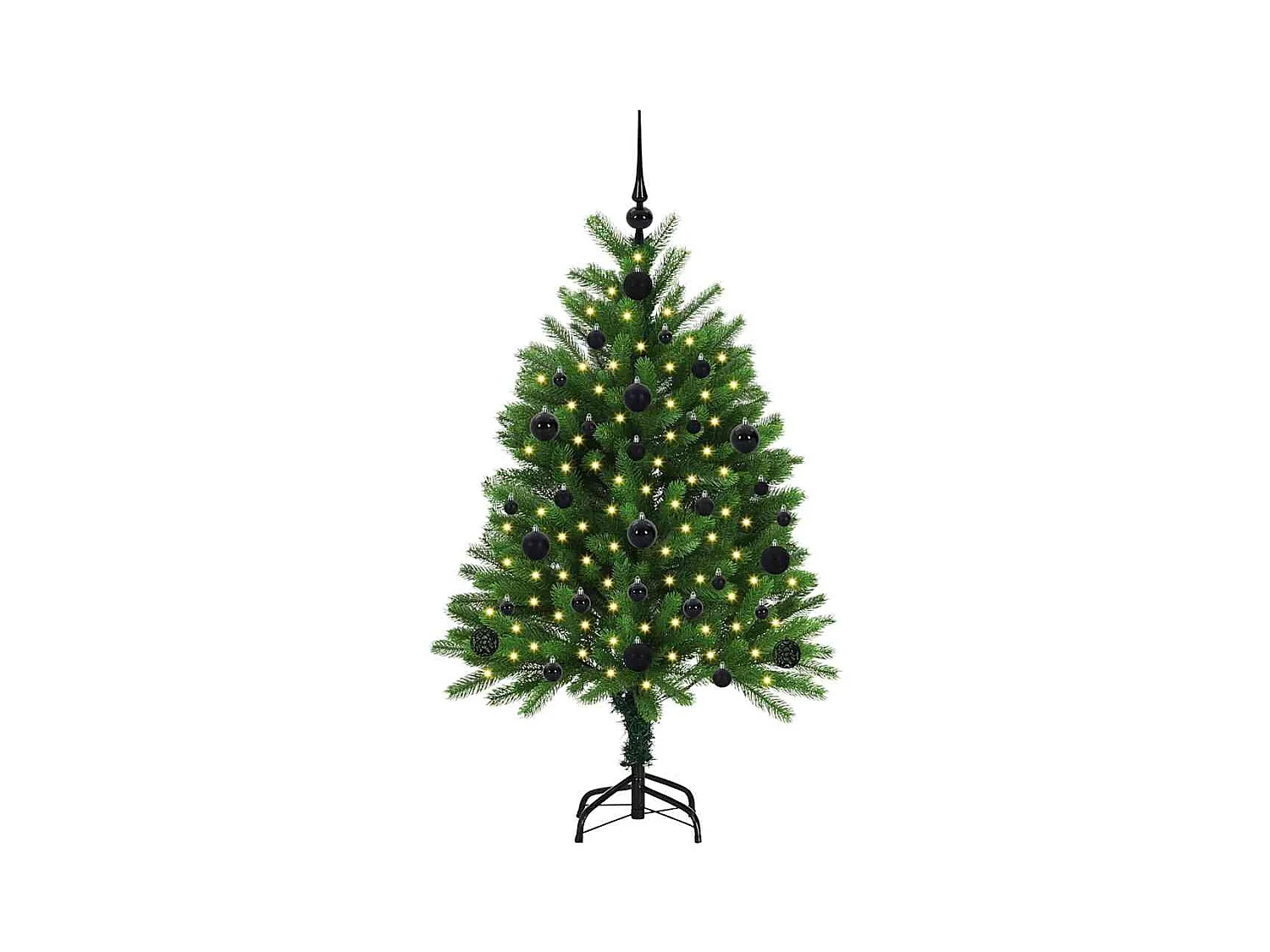 Sapin de Noël avec 150 LED avec support Vert 120 cm PE
