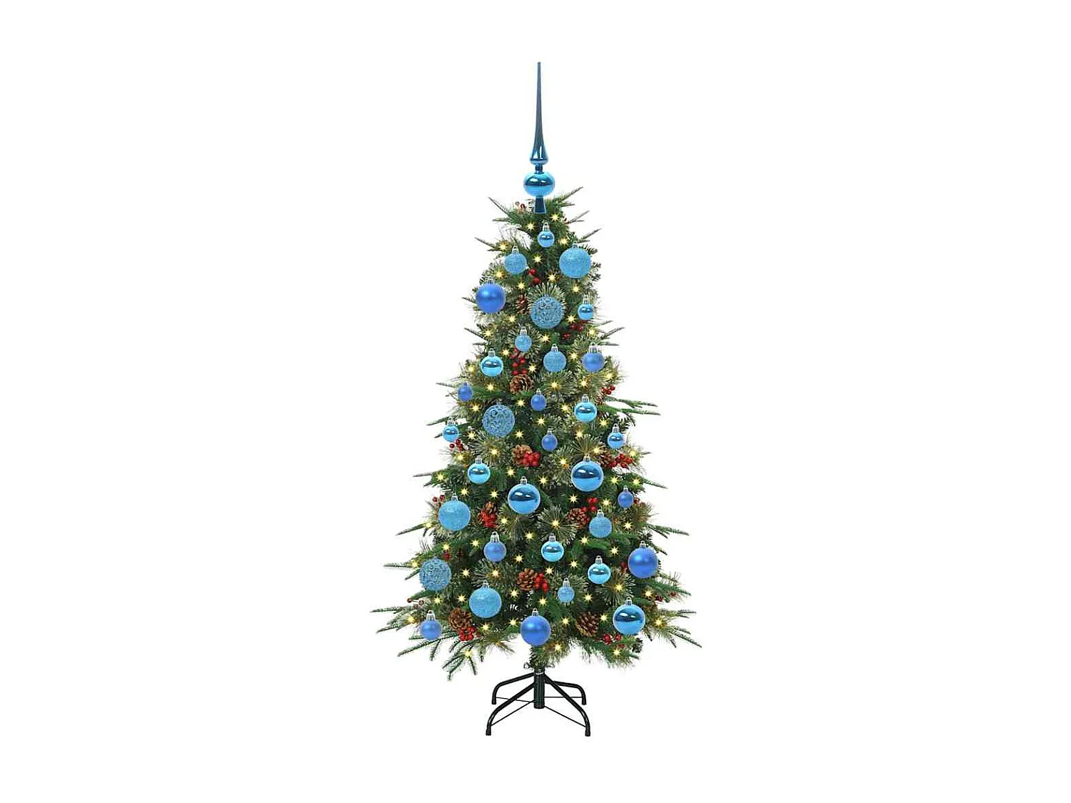 Árvore de Natal Articulada Artificial Verde 120 cm PE e PVC