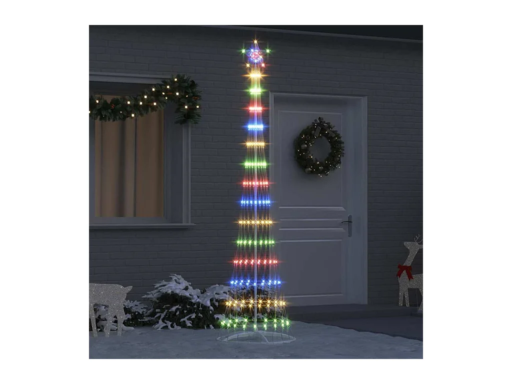 Arbre de Noël LED Multicolore 70 x 70 x 250 cm Métal
