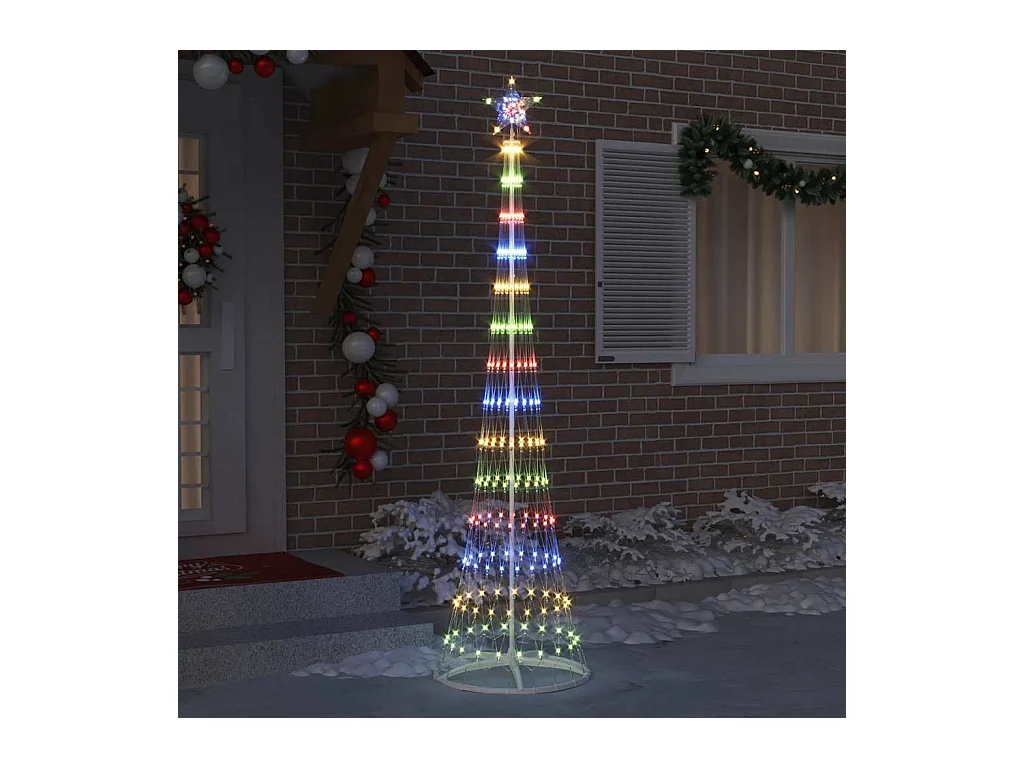 Arbre de Noël LED Multicolore 70 x 70 x 250 cm Métal