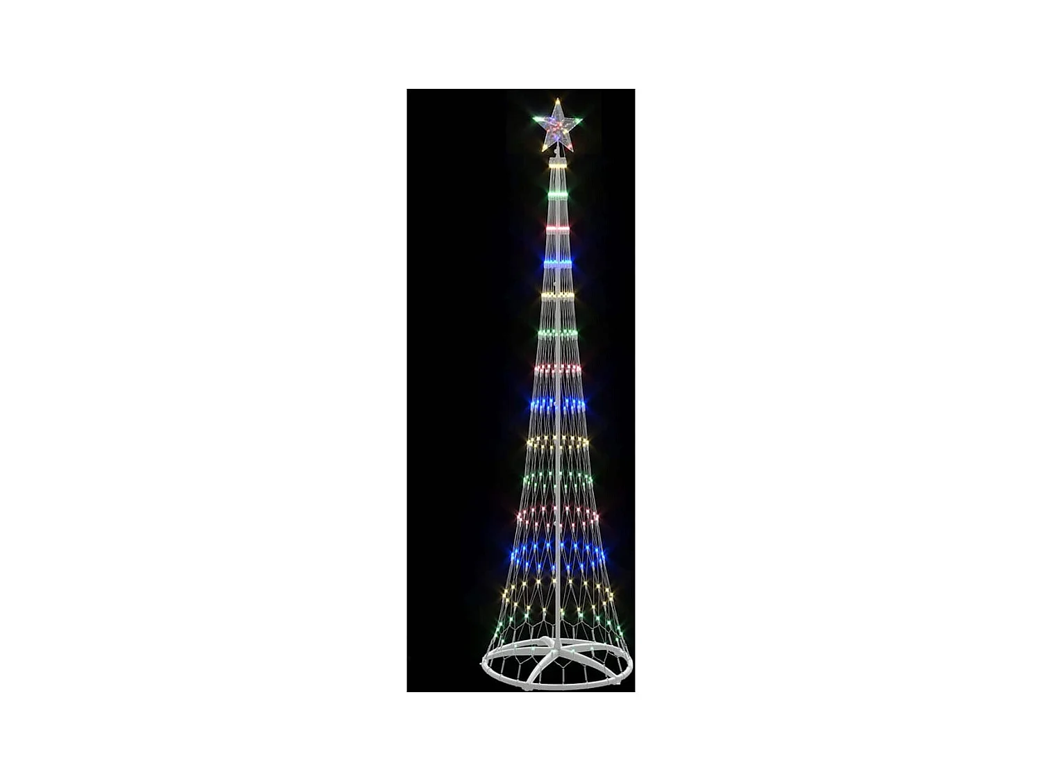 Arbre de Noël LED Multicolore 70 x 70 x 250 cm Métal