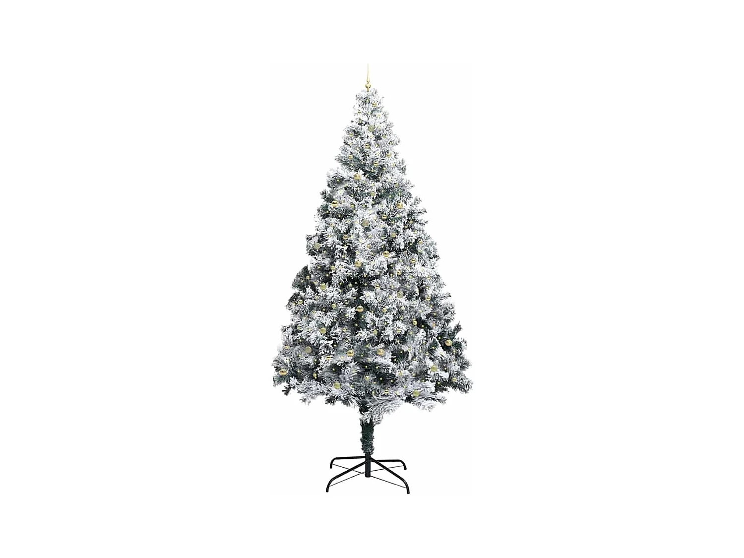 Kunst Kerstboom met Verlichting en Ballenset Groen 400 cm PVC