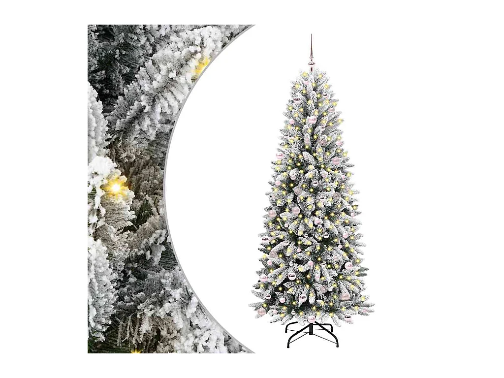 Sapin de Noël artificiel avec 300 LED Blanc 93 x 93 x 240 cm