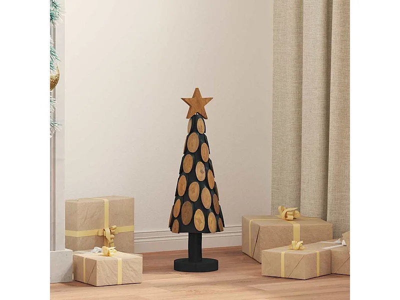 Kerstboom met standaard Bruin 60 cm Massief teakhout