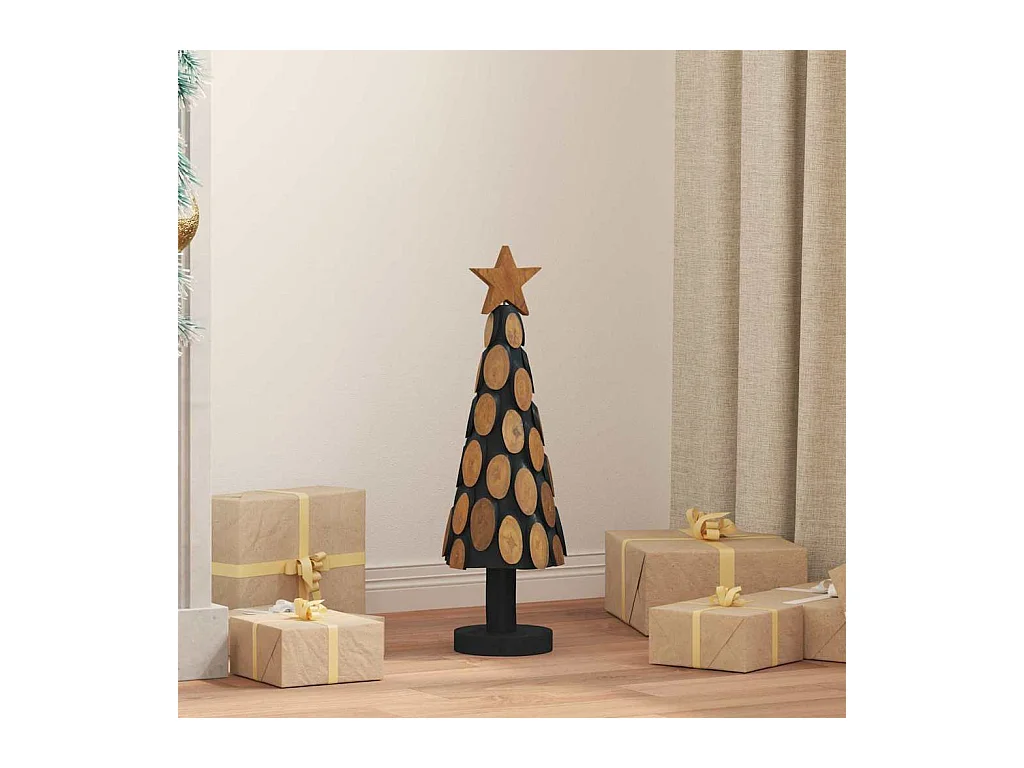 Kerstboom met standaard Bruin 60 cm Massief teakhout