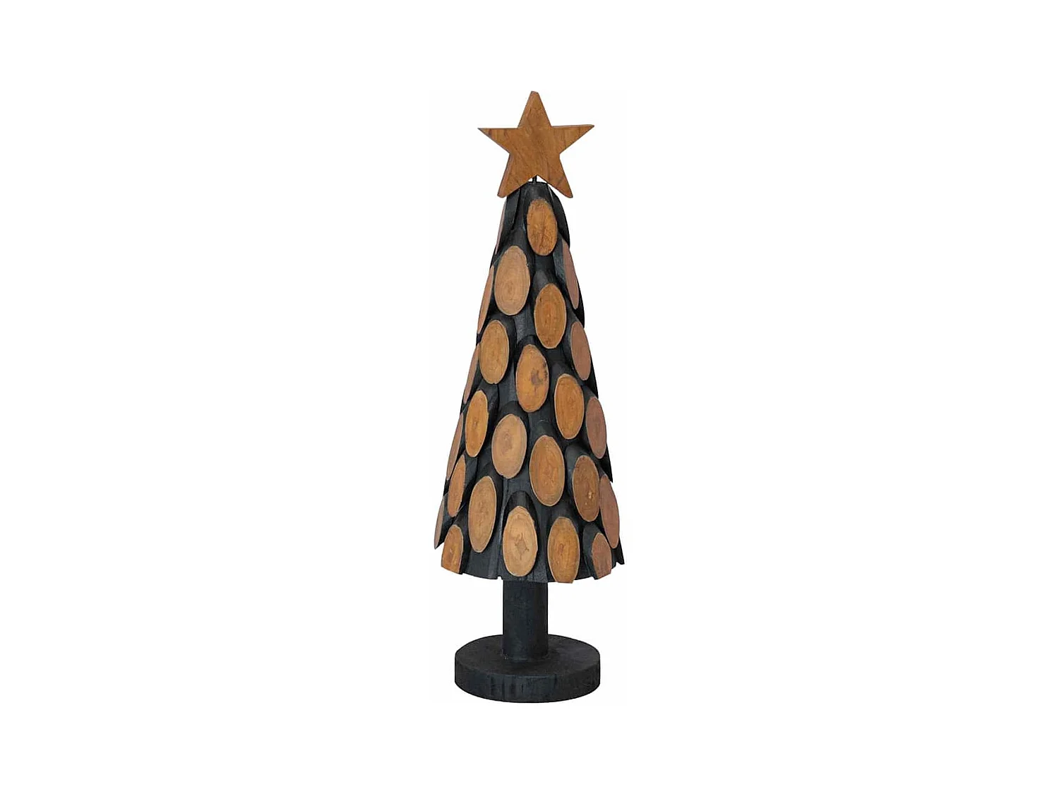 Kerstboom met standaard Bruin 60 cm Massief teakhout