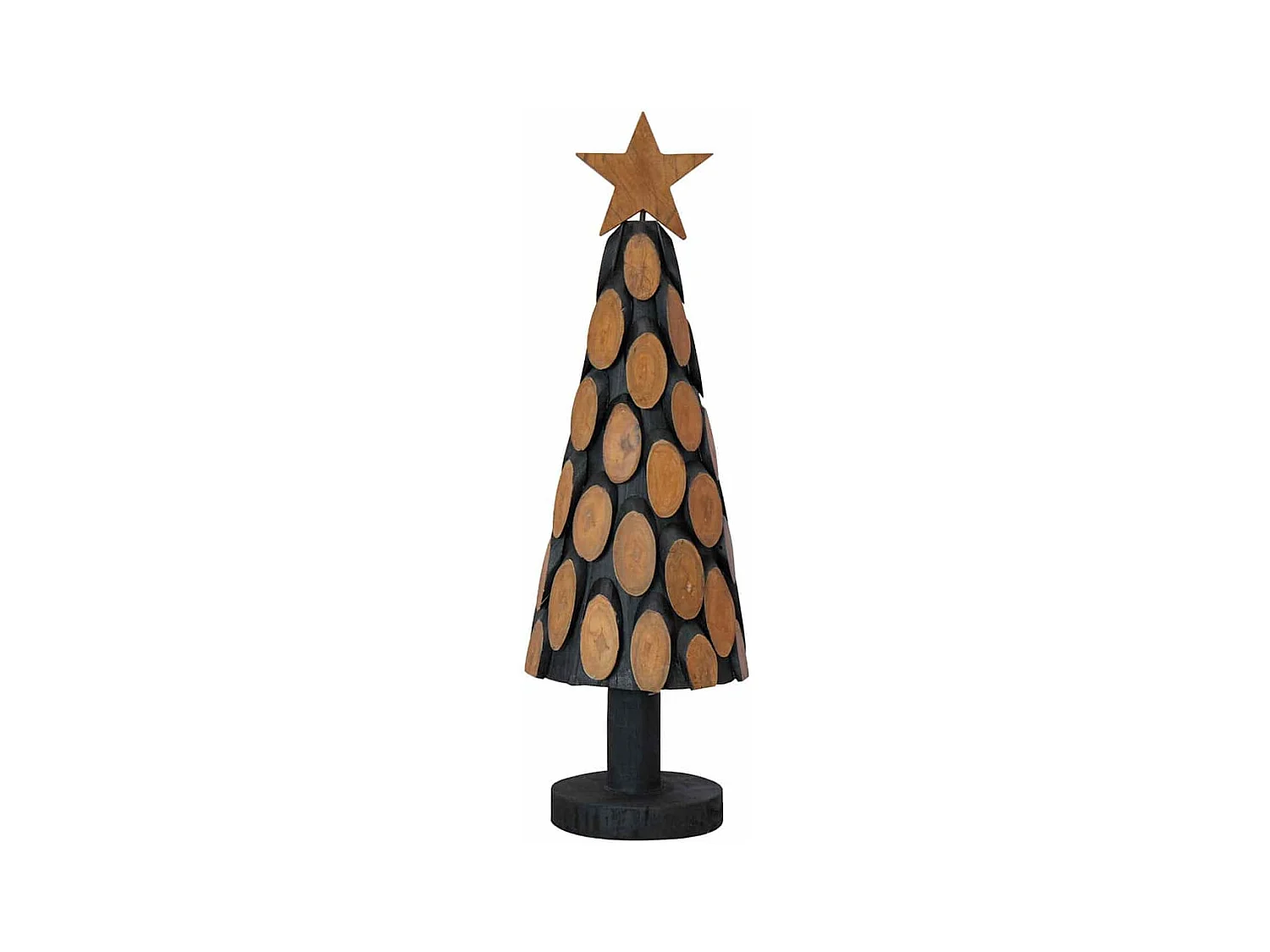 Kerstboom met standaard Bruin 60 cm Massief teakhout