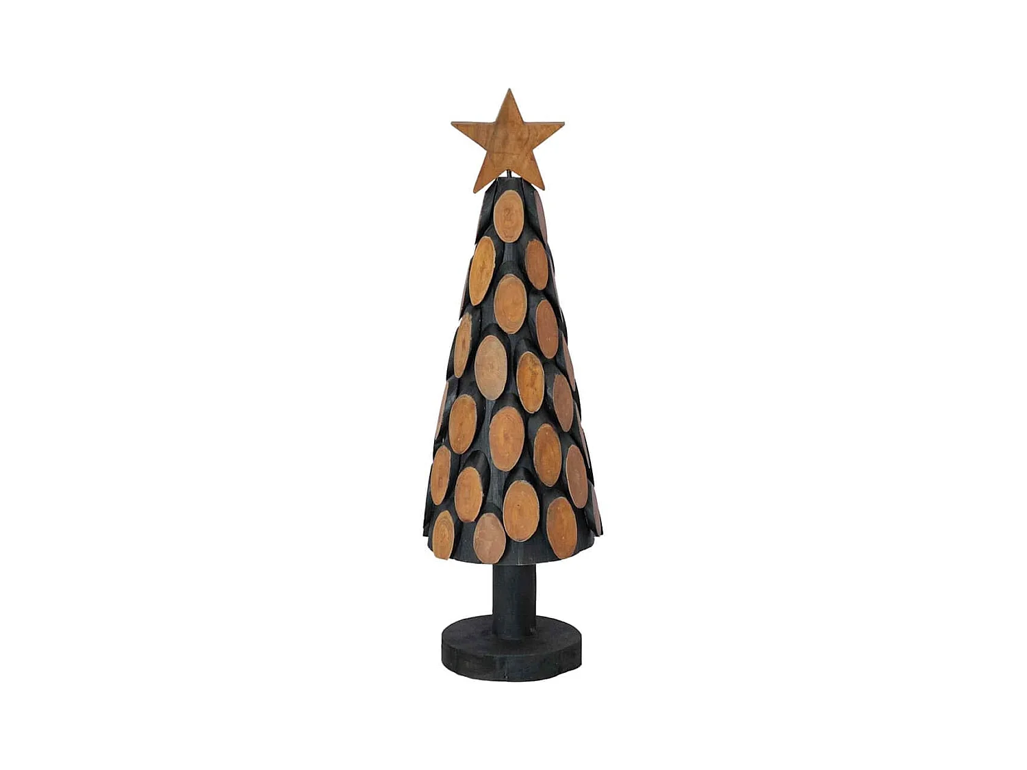 Kerstboom met standaard Bruin 60 cm Massief teakhout
