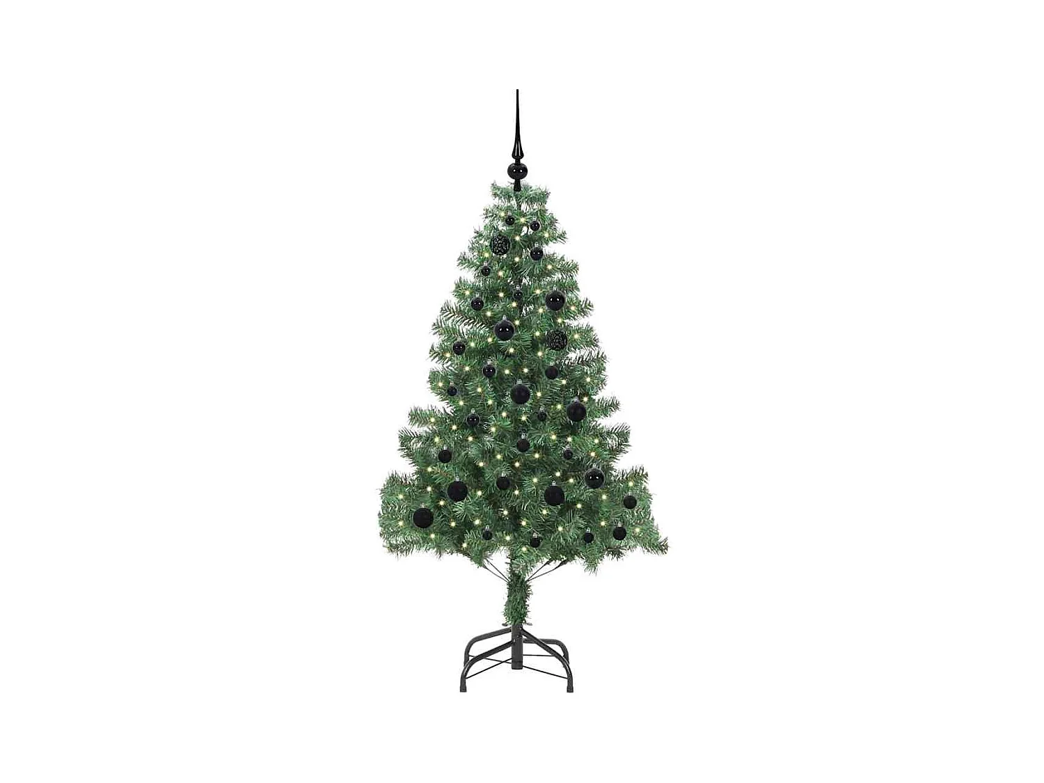 Árbol de Navidad con 150 LED con soporte Verde 150 cm PVC