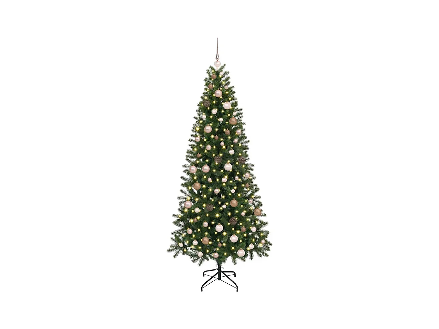 Sapin de Noël artificiel avec 300 LED Vert 210 cm PE et PVC