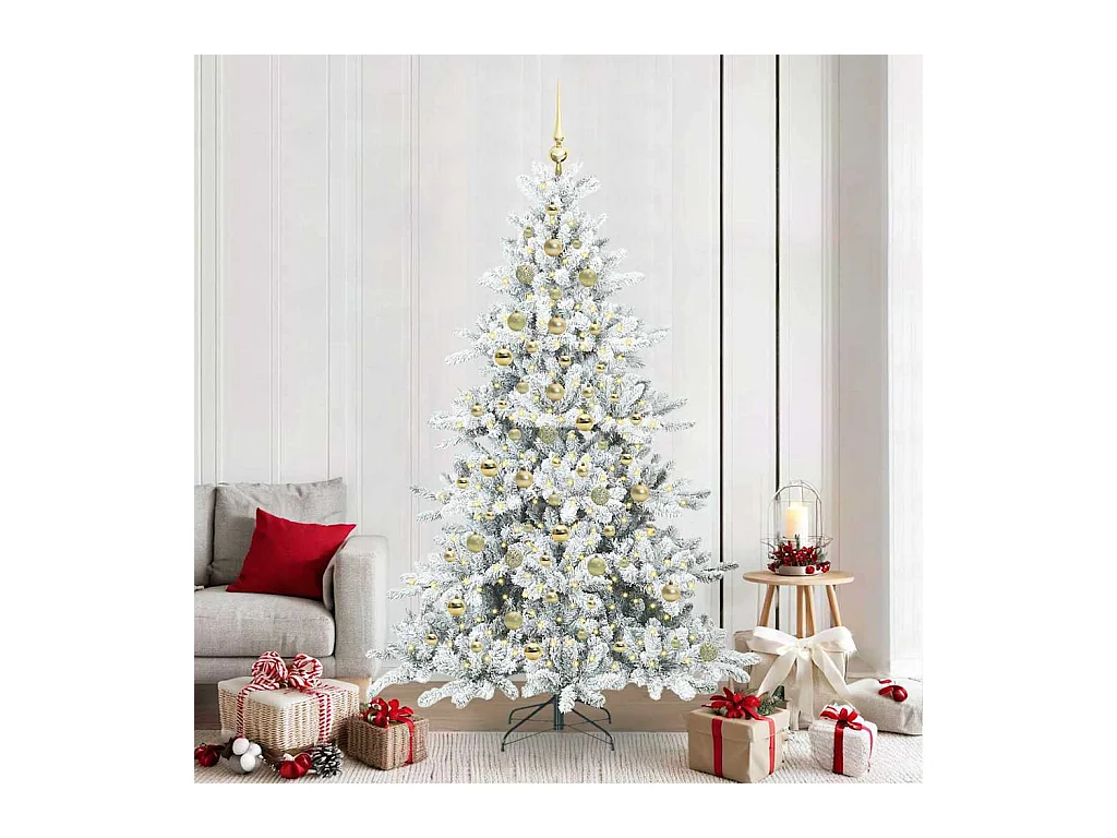 Árbol de Navidad artificial con ramas articuladas 210 cm PVC