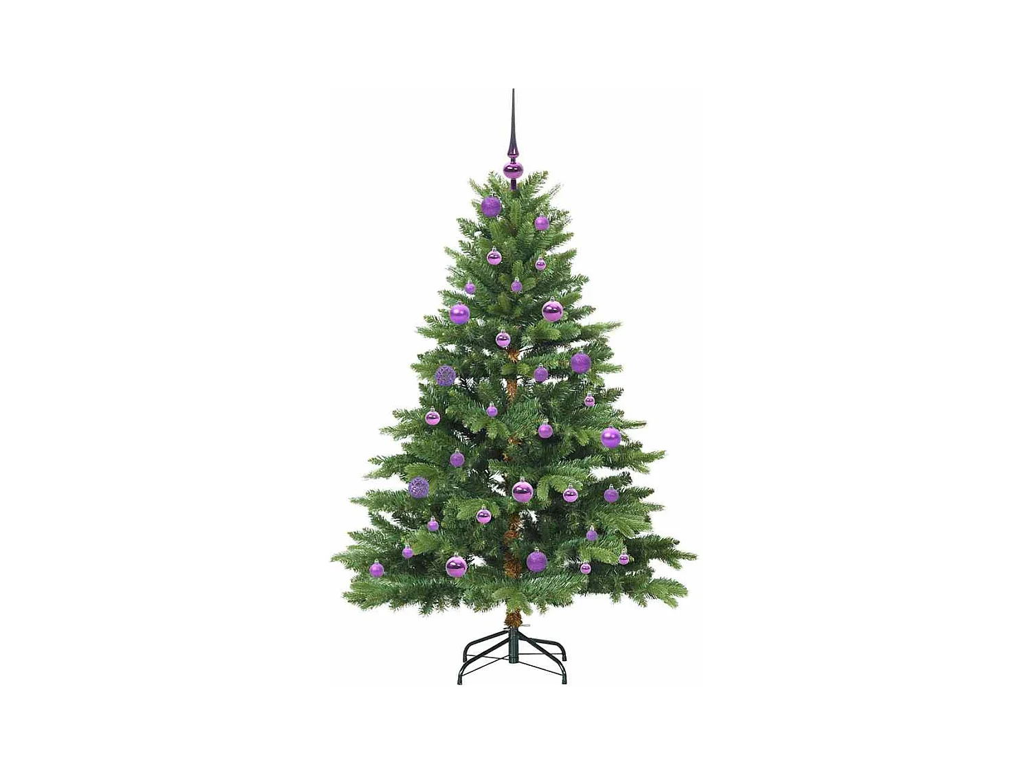 Árvore de Natal Artificial com 150 LEDs Verde 150 cm PE e PVC