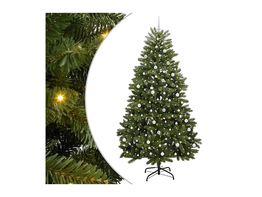 Árvore de Natal Artificial Verde 240 cm PVC e Metal