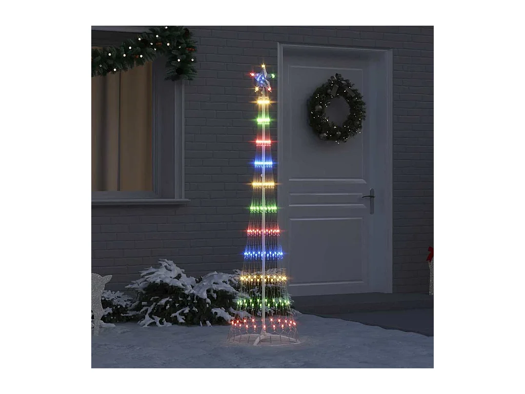 Arbre de Noël LED Multicolore 51 x 51 x 190 cm Métal