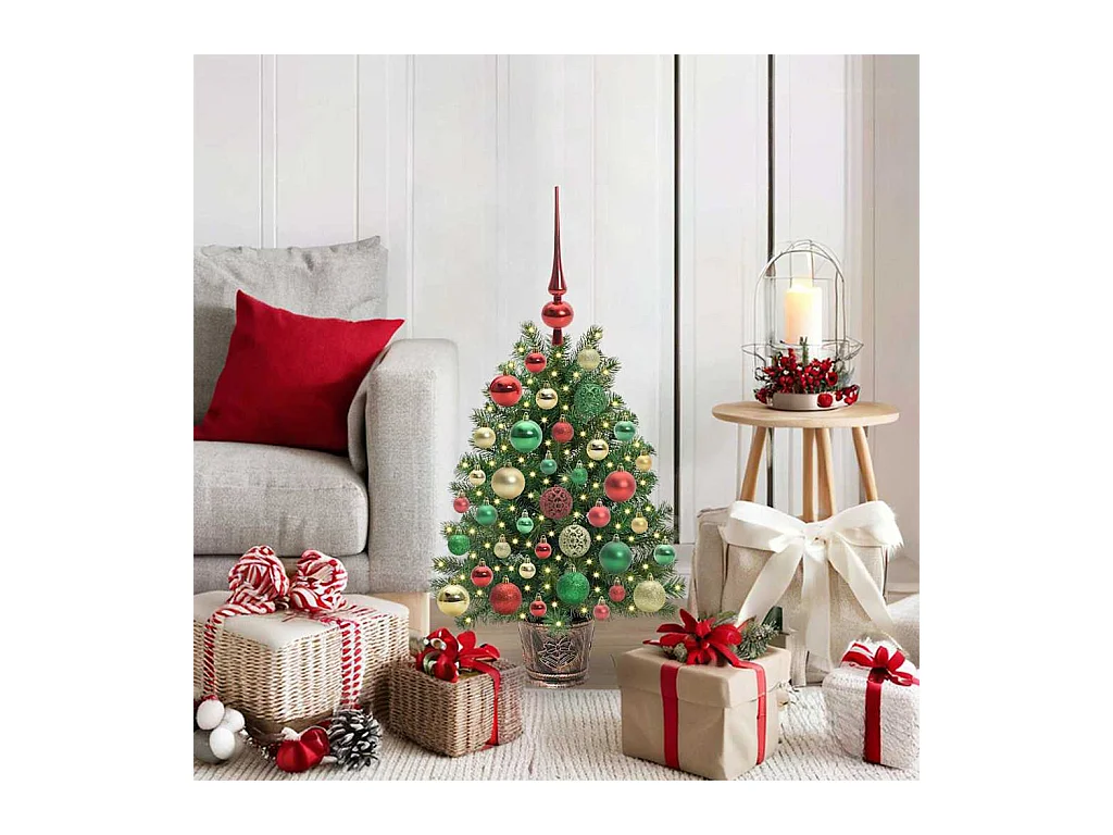 Sapin de Noël artificiel avec 150 LED Vert 75 cm PE et PVC