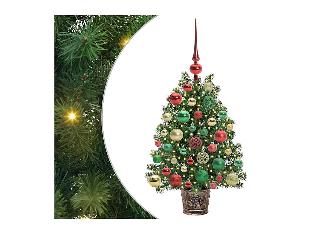 Sapin de Noël artificiel avec 150 LED Vert 75 cm PE et PVC