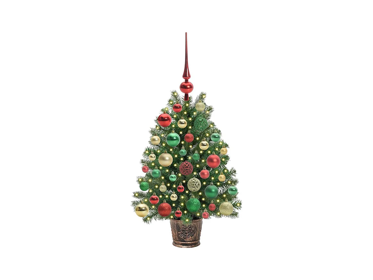 Sapin de Noël artificiel avec 150 LED Vert 75 cm PE et PVC