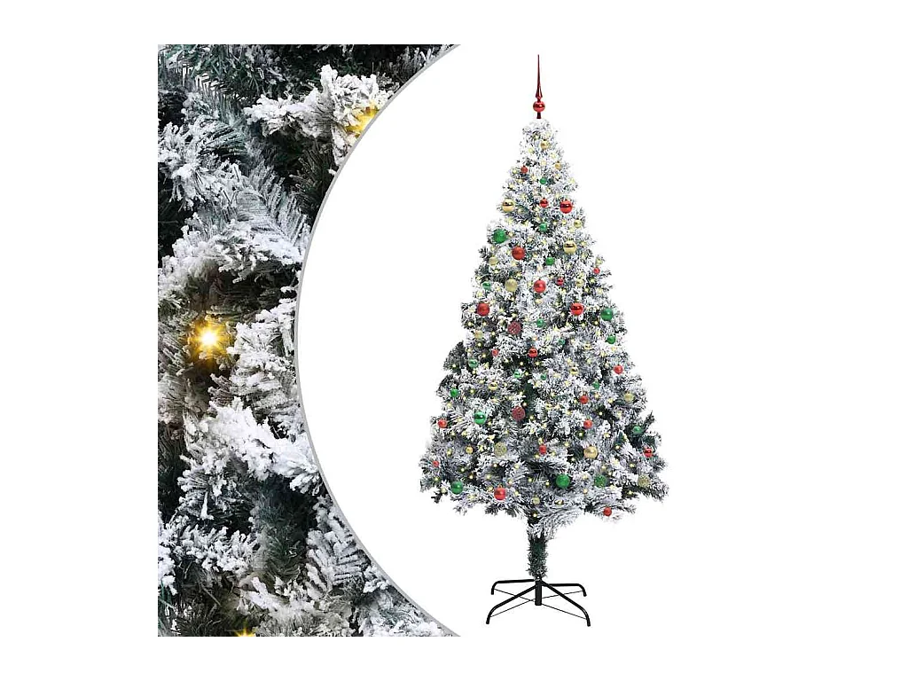 Kerstboom met decoratieve touwlichten Wit 300 cm PVC