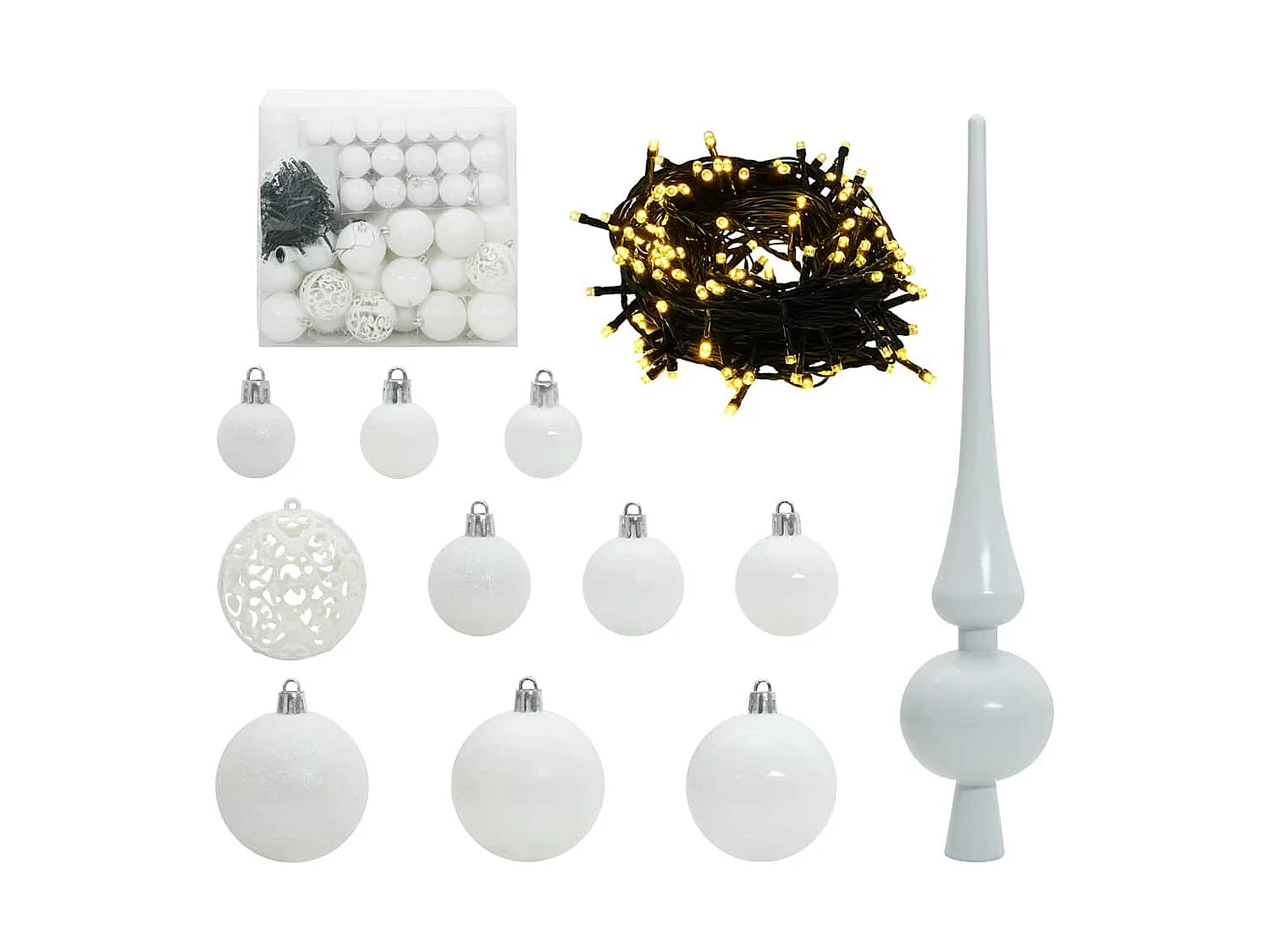 Árvore de Natal Artificial com 300 LEDs Verde 58 x 58 x 210 cm