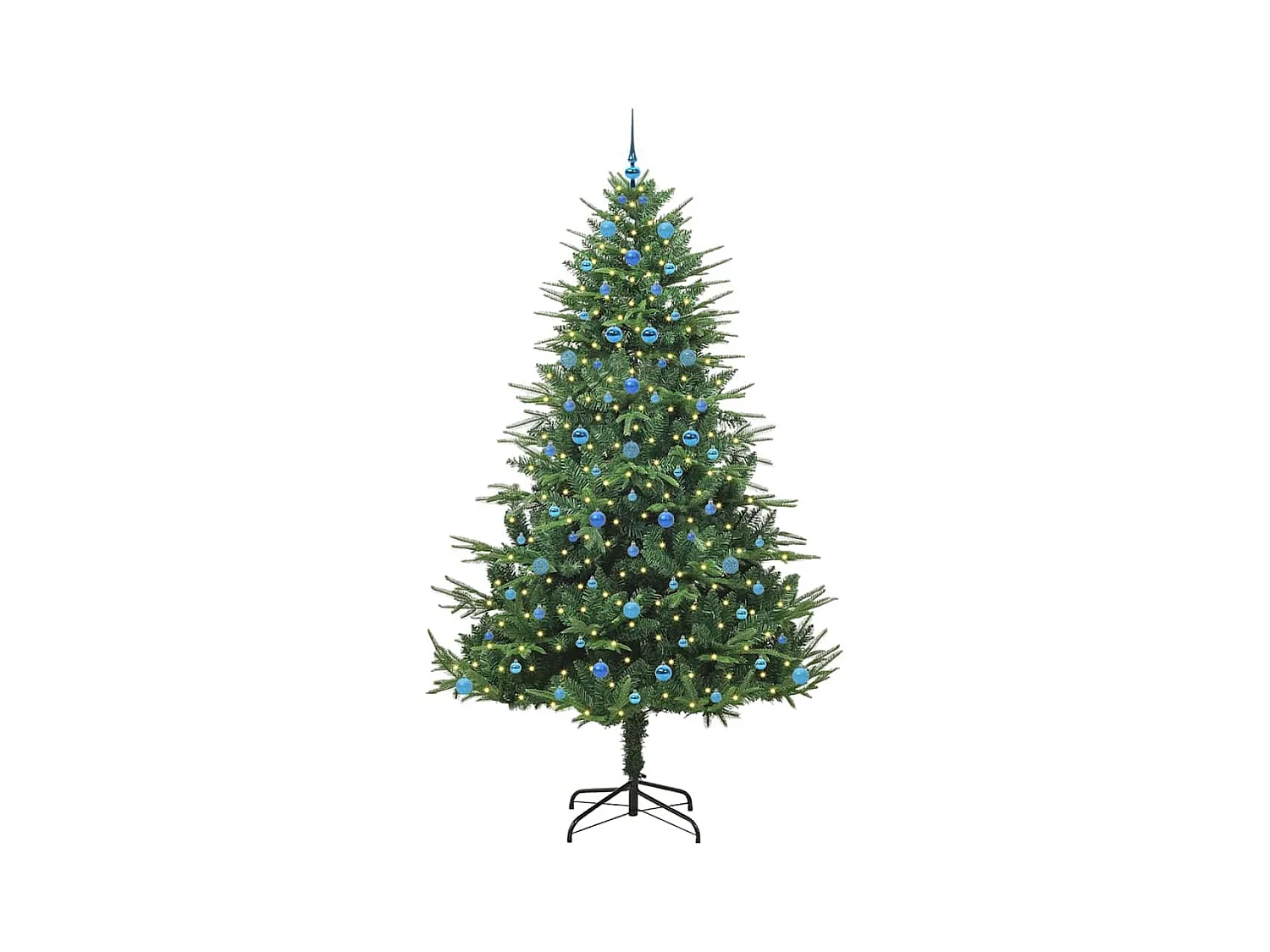 Árbol de Navidad artificial preiluminado con juego de bolas