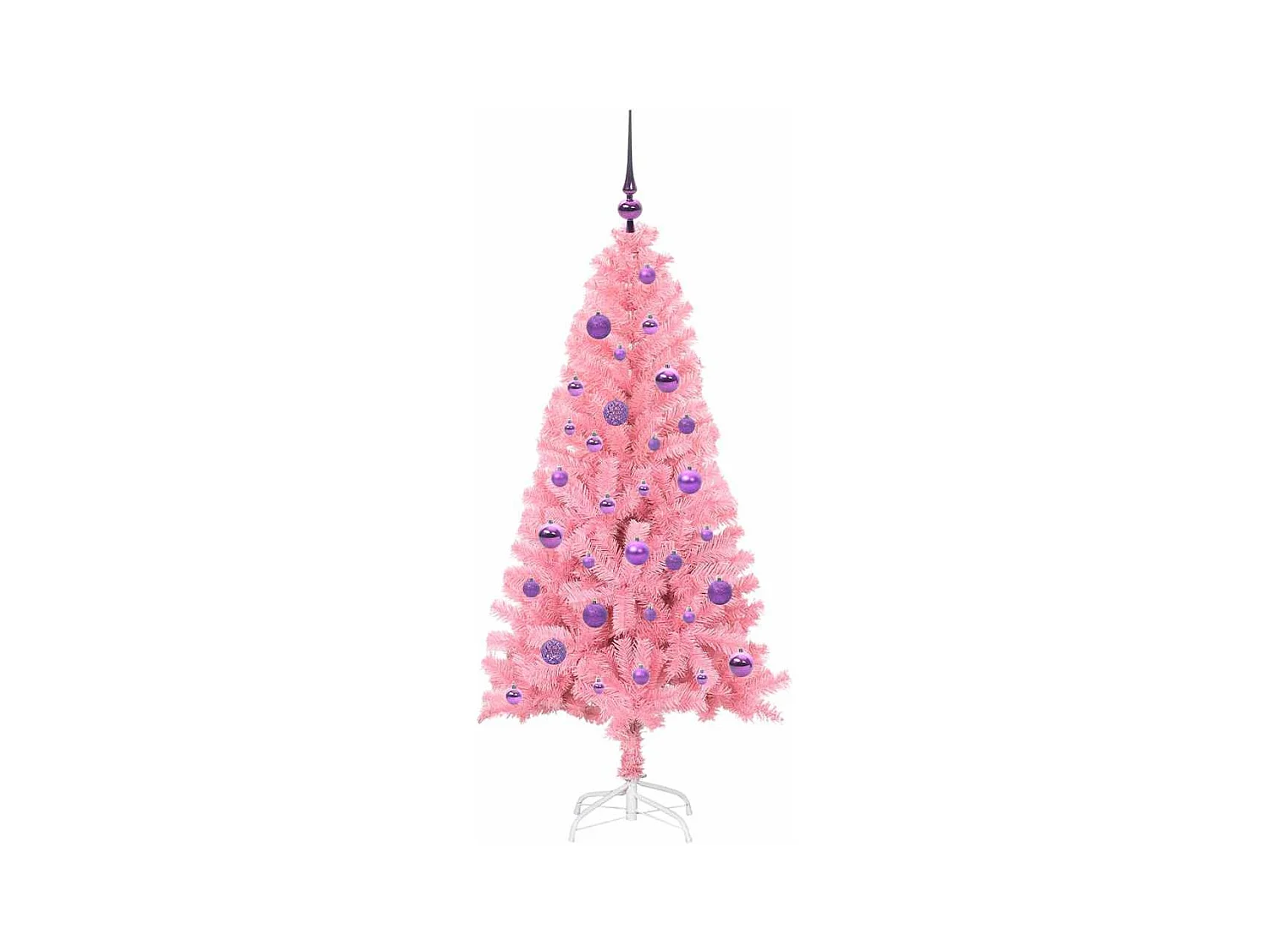 Sapin de Noël avec 150 LED avec support Rose 150 cm PVC