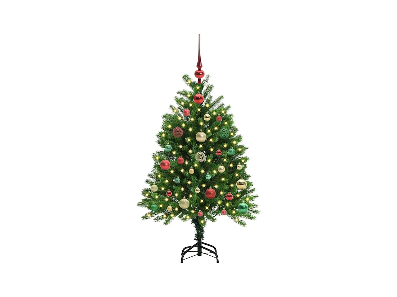 Sapin de Noël avec 150 LED avec support Vert 120 cm PE