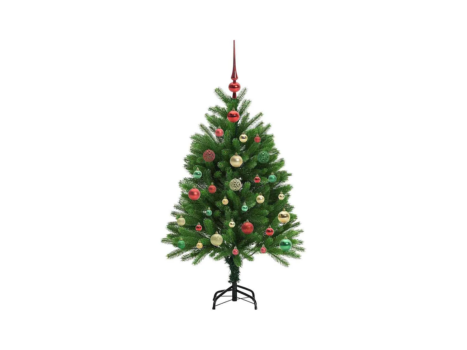 Sapin de Noël avec 150 LED avec support Vert 120 cm PE