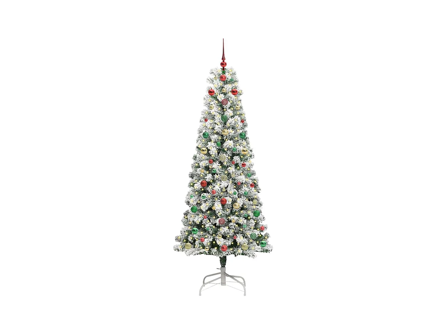 Árbol de Navidad artificial con ramas articuladas 210 cm PVC