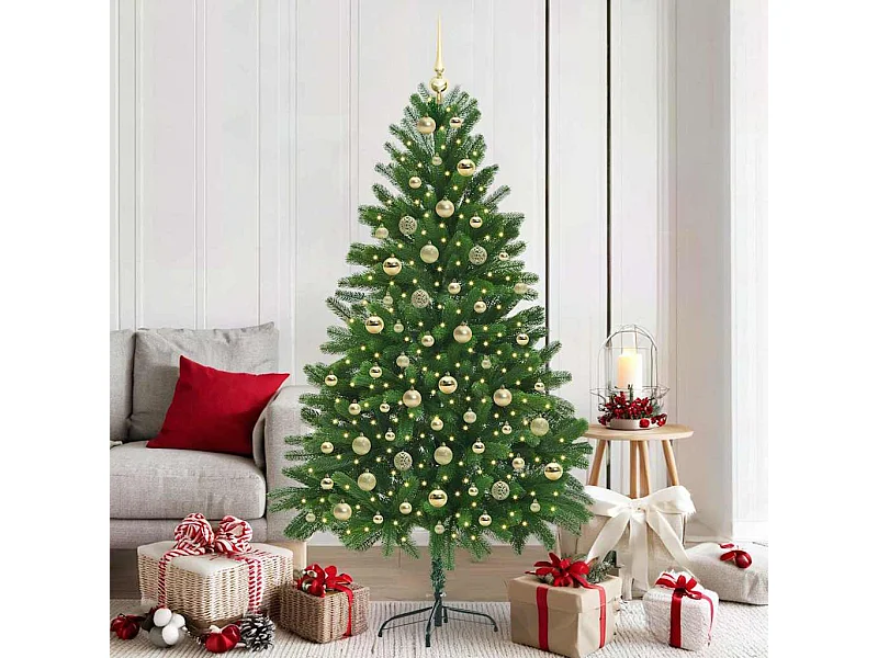 Sapin de Noël avec 300 LED avec support Vert 180 cm PE