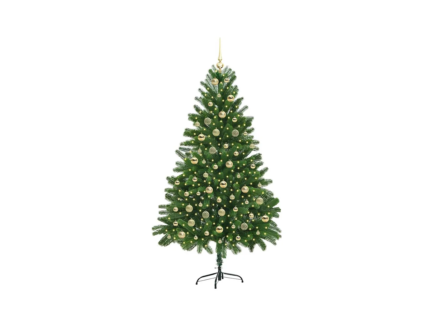 Sapin de Noël avec 300 LED avec support Vert 180 cm PE